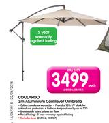 Coolaroo 3m Aluminium Cantilever Umbrella
