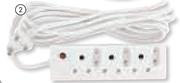 Suede 10 Way Multiplug plus 3m Cord
