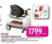Ryobi 50Ltr 1.5kW Compressor Kit KIT 201-Per Kit
