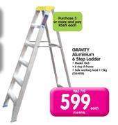 Gravity Aluminium 6 Step Ladder ISL6.