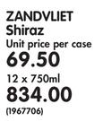 Zandvliet Shiraz-12 x 750ml