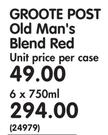 Groote Post Old Man's Blend Red-6 x 750ml
