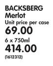 Backsberg Merlot-6 x 750ml