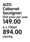 Alto Cabernet Sauvignon-6 x 750ml