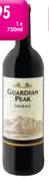 Guardian Peak Shiraz, Frontier, Merlot or Sauvignon Blanc-750ml