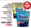 Finish Powerball Ultimate Plus 45 Tab Or Quantum All In 1 Max 50 Tab Or All In 1 Max 56 Tab-Each