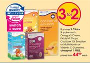 Clicks Supplements, Omega3 Chews, Kiddy Vit Drops, Cod Liver Oil Emulsion Or Multivitamin-Each
