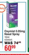Oxymist 0.05mg Nasal Spray-10ml