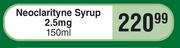 Neoclarityne Syrup 2.5mg-150ml