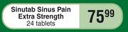 Sinutab Sinus Pain Extra Strength 24 Tablets