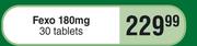 Fexo 180mg 30 Tablets