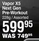 Muscletech Vapor X5 Next Gen Pre Workout Assorted-228g