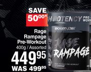Biogen Rage Rampage Pre Workout Assorted-400g