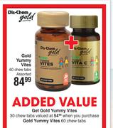 Dis-Chem Gold Yummy Vites 60 Chew Tabs Assorted