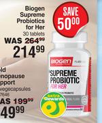 Biogen Supreme Probiotics For Her 30 Tablets