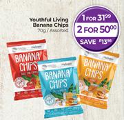 Youthful Living Banana Chips Assorted-For 1 x 70g