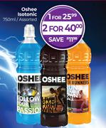 Oshee Isotonic Assorted-For 1 x 750ml