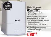 Medic+ Ultrasonic Warm & Cool Mist Humidifier