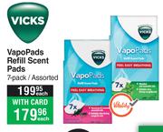 Vicks VapoPads Refill Scent Pads 7 Pack Assorted-Each