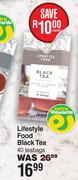 Lifestyle Food Black Tea 40 Teabags