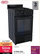 Defy 4 Plate Gas Stove & Oven DGS568 10290530