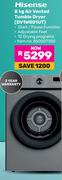 Hisense 8Kg Air Vented Tumble Dryer DV1W801UT