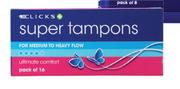 Clicks Tampons Super-16's Pack