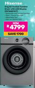 Hisense 8Kg Air Vented Tumbler Dryer With LED Display DV1W801UT (850007300)