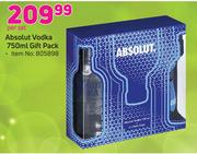 Absolut Vodka 750ml Gift Pack-Per Set
