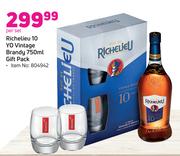 Richelieu 10 Yo Vintage Brandy Gift Pack-750ml Per Set