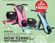 Ride On Assorted Electric Drifter Trikes KL-001 Or KL-001B-Each