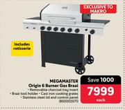 Megamaster Origin 6 Burner Gas Braai-Each