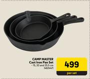 Campmaster Cast Iron Pan Set-Per Set