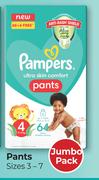 Pampers Ultra Skin Comfort Pants Sizes 3-7 Jumbo Pack-For 1 Per Pack