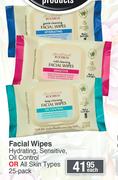 African Extracts Rooibos Facial Wipes Hydrating,Sensitive,Oil Control Or All Skin Types 25 Pack-Each