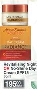 African Extracts Rooibos Revitalising Night Or No Shine Day Cream SPF15-50ml Each