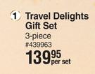 Nature's Edition Cotton Flower Travel Delights Gift Set 3 Piece-Per Set