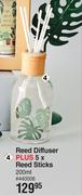 Nature's Edition Press Pause Reed Diffuser Plus 5 x Reed Sticks-200ml
