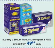 Zinium Products-Each