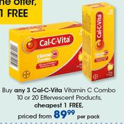 Cal C Vita Vitamin C Combo 10 Or 20 Effervescent Products-Per Pack