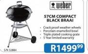 Weber 57CM Compact Black Braai