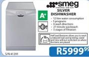 Smeg Silver Dishwasher