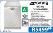Smeg White Dishwasher