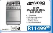 Smeg 60CM Stainless Steel Gas Stove