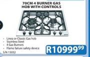Smeg 70CM 4 Burner Gas Hob With Controls