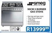 Smeg 90CM 5 Burner Gas Stove