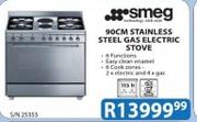 Smeg 90CM Stainless Steel Gas Electric Stove