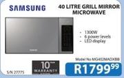 Samsung 40Ltr Grill Mirror Microwave MG402MADXBB