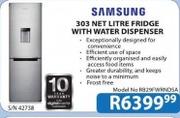 Samsung 303Ltr Fridge with Water Dispenser RB29FWRNDSA
