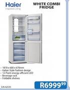 Haier White Combi Fridge